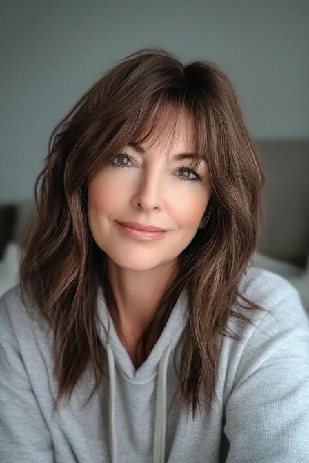 Shaggy Layers in Warm Brunette