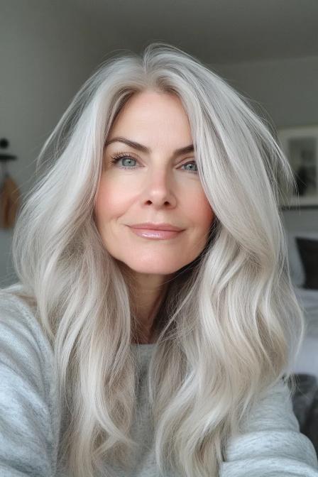 Blunt Cut Ends with Icy Blonde Finish