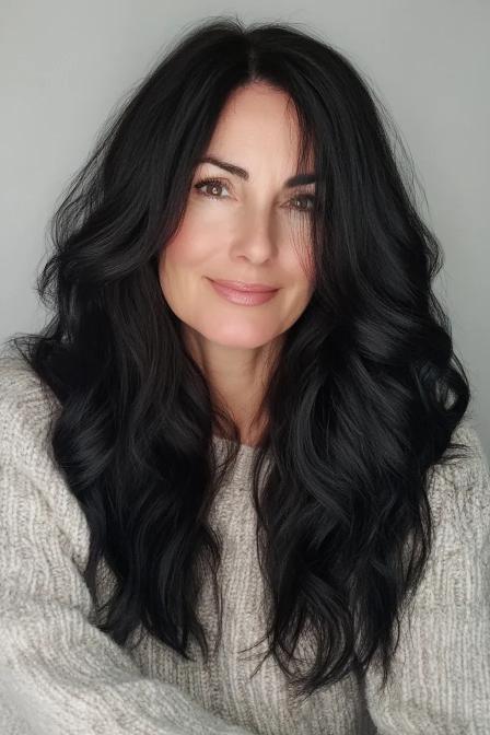 Lush Curls in Dark Auburn