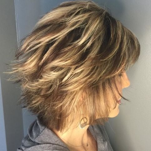 Neck-Length Hairstyle with Razored Layers