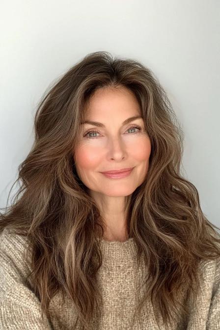Layered Tresses in Neutral Brown