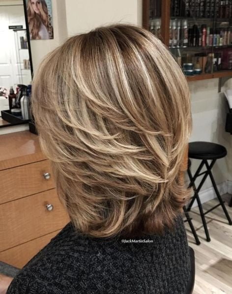 Brown Blonde Layered Hairstyle