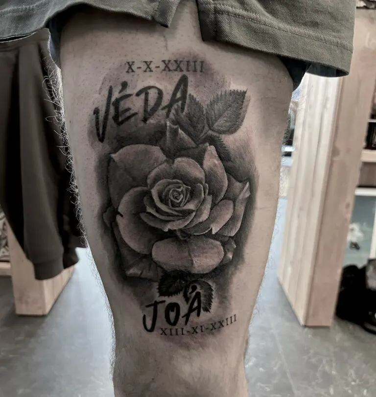 Flowers Grandchildren Tattoo Ideas