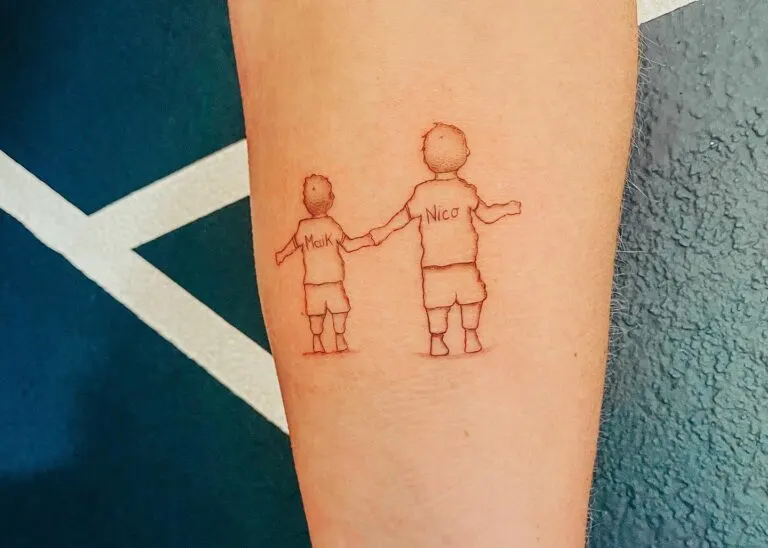 Small Minimalist Grandchildren Tattoo Ideas
