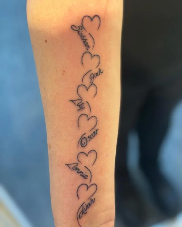 Hearts Grandchildren Tattoo Ideas