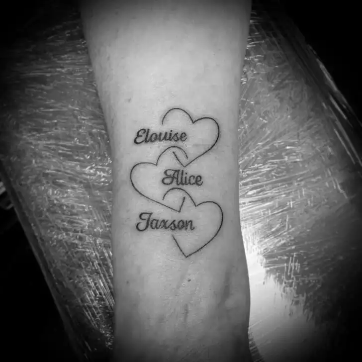 Small Minimalist Grandchildren Tattoo Ideas