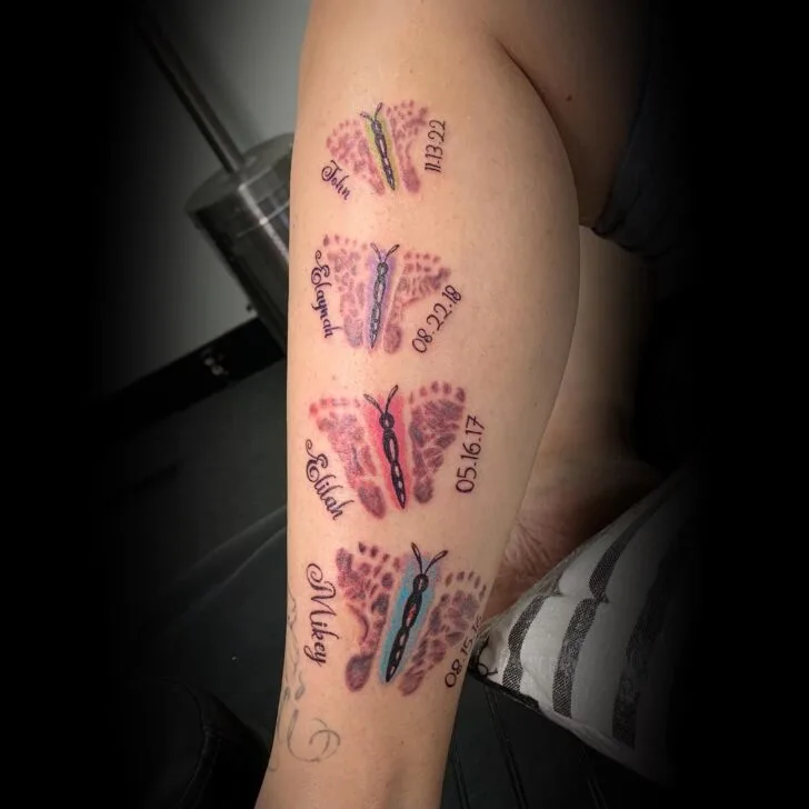 Small Minimalist Grandchildren Tattoo Ideas
