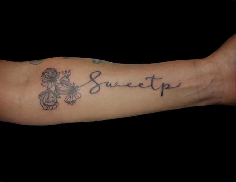 Flowers Grandchildren Tattoo Ideas