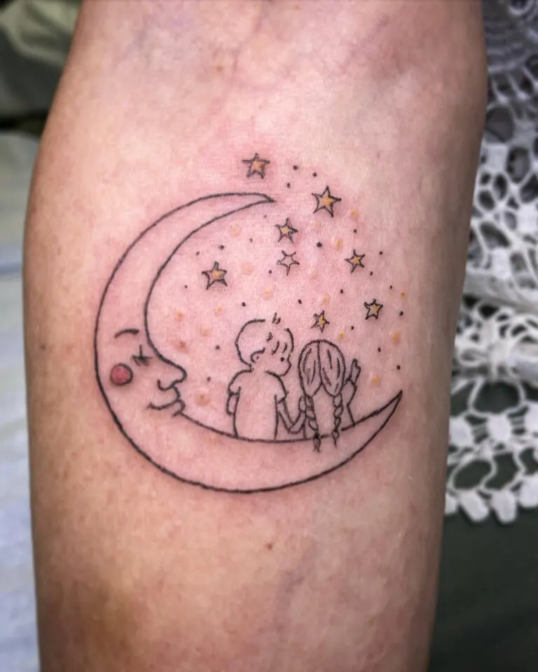 Small Minimalist Grandchildren Tattoo Ideas