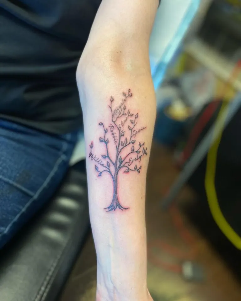 Small Minimalist Grandchildren Tattoo Ideas