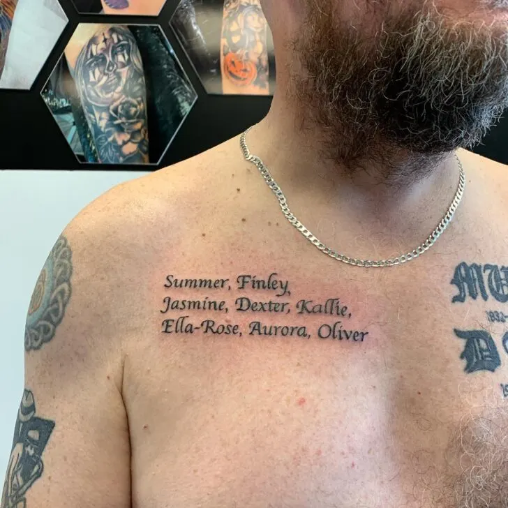 Small Minimalist Grandchildren Tattoo Ideas