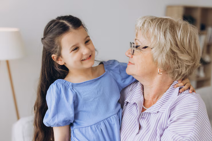 Grandma and granddaughter