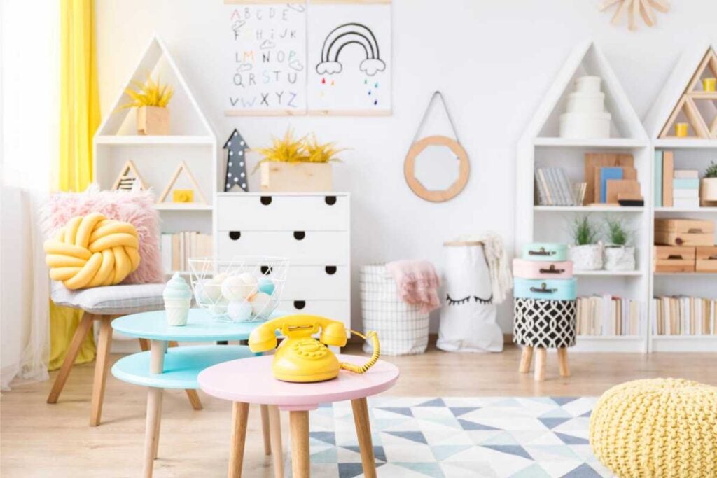 12 Grandkids Playroom at Grandma's House Decor Ideas So Cozy Your Grandchildren Won't Want to Leave 104 Bright and Playful Modern Playroom for Grandkids